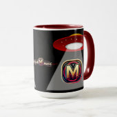 Black UFO Coffee Mug Mok (Voorkant rechts)