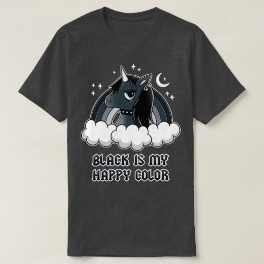 Black Unicorn 1 T-shirt (Design voorkant)