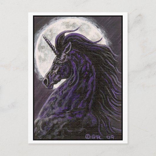 Black Unicorn 2 Art Briefkaart (Voorkant)