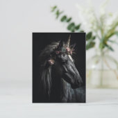 Black Unicorn Briefkaart (Staand voorkant)
