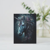 Black Unicorn Briefkaart (Staand voorkant)