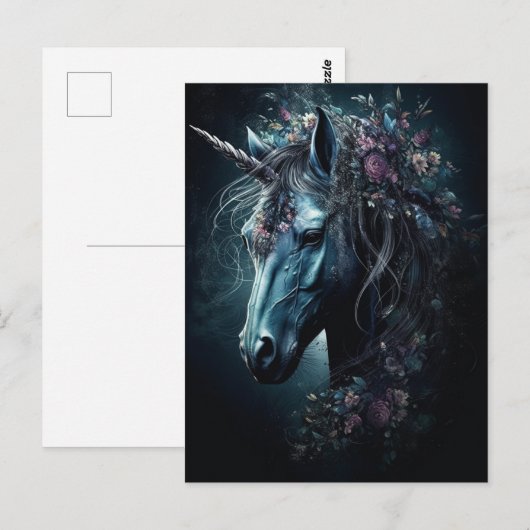 Black Unicorn Briefkaart (Voorkant / Achterkant)