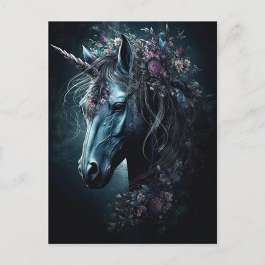 Black Unicorn Briefkaart (Voorkant)
