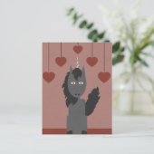 Black Unicorn Briefkaart (Staand voorkant)