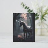 Black Unicorn Briefkaart (Staand voorkant)