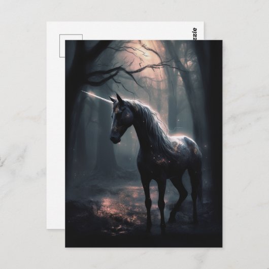 Black Unicorn Briefkaart (Voorkant / Achterkant)