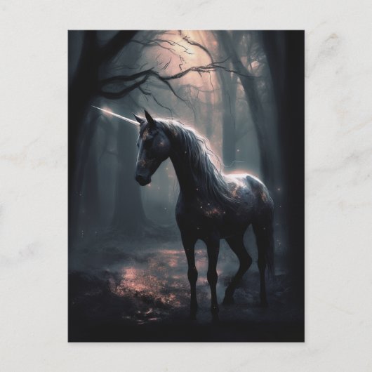 Black Unicorn Briefkaart (Voorkant)