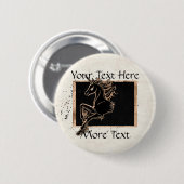 Black Unicorn Button (Voorkant /achterkant)