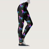 Black Unicorn Custom Name Leggings Yoga Pants (Rechts)