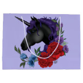 Black Unicorn en Flowers Groot Cadeauzakje (Achterkant)