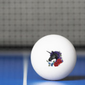 Black Unicorn en Flowers Pingpongbal (Net)