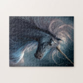 Black Unicorn Fantasy Art Legpuzzel (Horizontaal)