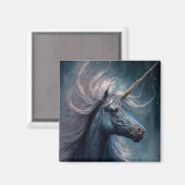 Black Unicorn Fantasy Art Magneet (Voorkant / Achterkant)