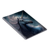 Black Unicorn Fantasy Art Notitieboek (Rechterzijde)