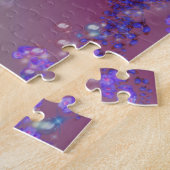 Black Unicorn Flowers Fantasy Horse Art Legpuzzel (Zijkant)