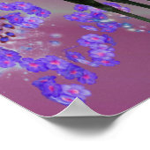 Black Unicorn Flowers Fantasy Horse Art Poster (Hoek)