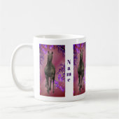 Black Unicorn Flowers Fantasy Personalized Koffiemok (Links)