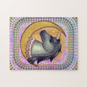 Black Unicorn Moon Legpuzzel (Horizontaal)