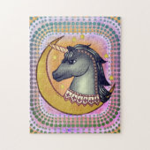 Black Unicorn Moon Legpuzzel (Verticaal)