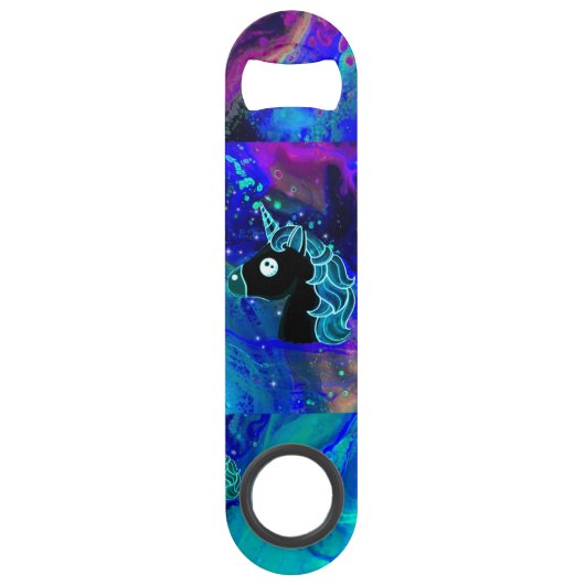 Black unicorn Nebula Speed Flessenopener (Achterkant)