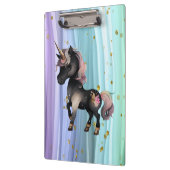 Black Unicorn Paars roze tail Klembord (Links)