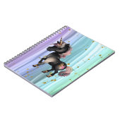 Black Unicorn Paars roze tail Notitieboek (Linkerzijde)