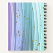 Black Unicorn Paars roze tail Notitieboek (Achterkant)