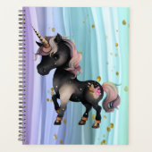 Black Unicorn Paars roze tail Planner (Voorkant)