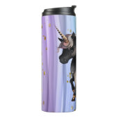 Black Unicorn Paars roze tail Thermosbeker (Gedraaid links)