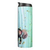 Black Unicorn Paars roze tail Thermosbeker (Geroteerd rechts)