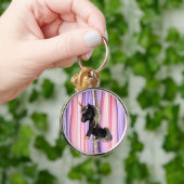 Black Unicorn Pink Ears Sleutelhanger (Hand)