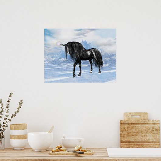 Black Unicorn Poster (Keuken)