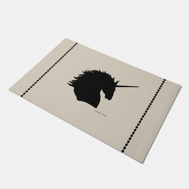 "Black Unicorn Sigil" Sand Deurklep Deurmat (Schuin)
