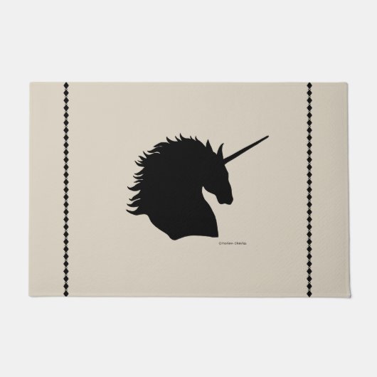 "Black Unicorn Sigil" Sand Deurklep Deurmat (Voorkant)