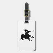 Black Unicorn Silhouette Bagagelabel (Voorkant verticaal)