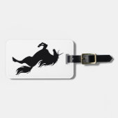 Black Unicorn Silhouette Bagagelabel (Voorkant horizontaal)