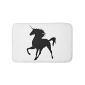 Black Unicorn Silhouette Bath Mat (Voorkant)