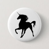 Black Unicorn Silhouette Button (Voorkant)