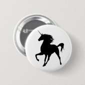 Black Unicorn Silhouette Button (Voorkant /achterkant)