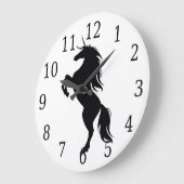 Black Unicorn Silhouette Clock Grote Klok (Hoek)