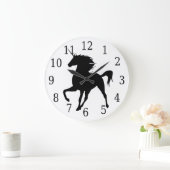 Black Unicorn Silhouette Clock Grote Klok (Huis)