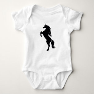 Black Unicorn Silhouette Creeper Romper