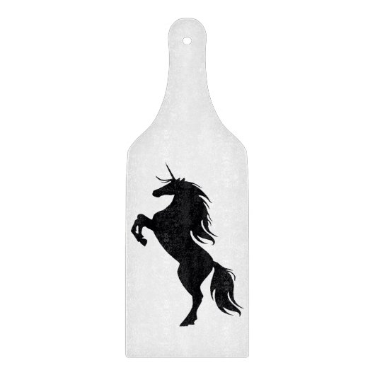 Black Unicorn Silhouette Cutting Board Snijplank (Voorkant)
