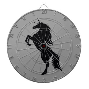 Black Unicorn Silhouette Dart Board Dartbord