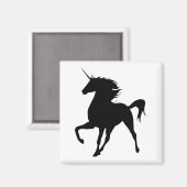 Black Unicorn Silhouette Magnet (Voorkant / Achterkant)