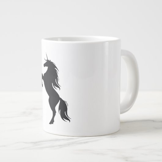 Black Unicorn Silhouette Mok (Voorkant rechts)