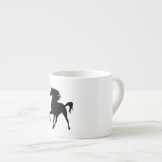 Black Unicorn Silhouette Mok (Voorkant rechts)