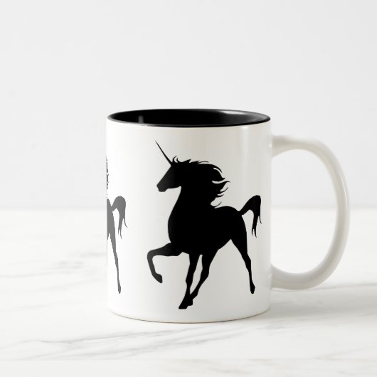 Black Unicorn Silhouette Mok (Rechts)