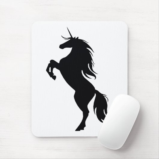 Black Unicorn Silhouette Muismat (Met muis)