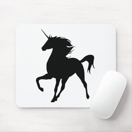 Black Unicorn Silhouette Muismat (Met muis)